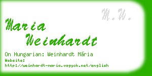 maria weinhardt business card